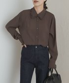 【アーバンリサーチ ドアーズ/URBAN RESEARCH DOORS】のフリルカラーブラウス 人気、トレンドファッション・服の通販 founy(ファニー) ファッション Fashion レディースファッション Fashion for Women トップス・カットソー Cut & Sew Tops シャツ・ブラウス・オフィスカジュアル Elegant Blouses & Button-Ups 2025年 2025 2025-2026秋冬・A/W Autumn/Winter 2025–26 AW25–26 冬 Winter / This Winter インナー Innerwear カフス Cuff Design シンプル Simple, Minimal トレンド Trend, Trending Now フェミニン Feminine, Girly フリル Frill, Ruffle ロング Long, Long-Length エレガント 上品 Elegant A/W・秋冬 Autumn/Winter thumbnail BROWN|ID: prp329100004728030 ipo3291000000034218585