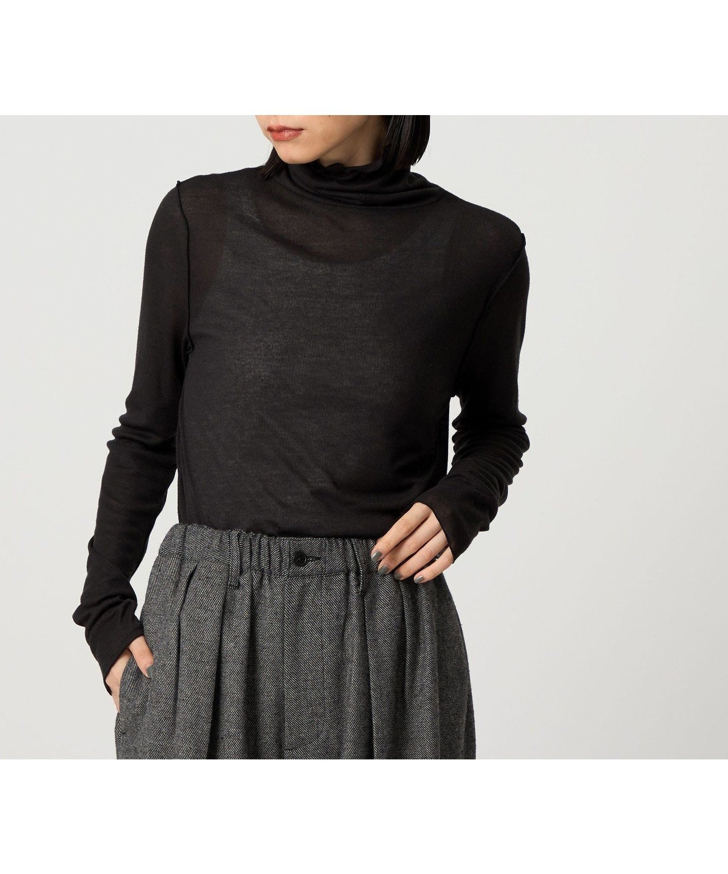 【シテン/CITEN】のCITEN エッセンシャルシアーハイネックトップ インテリア・キッズ・メンズ・レディースファッション・服の通販 founy(ファニー) ファッション Fashion レディースファッション Fashion for Women インナー Innerwear シアー Sheer, See-Through ジャケット Jacket, Outerwear ハイネック High Neck, Mock Neck バランス Balance, Style Balance フィット Fit, Slim Fit ベスト Vest, Waistcoat エレガント 上品 Elegant BLACK|ID: prp329100004728039 ipo3291000000034879520