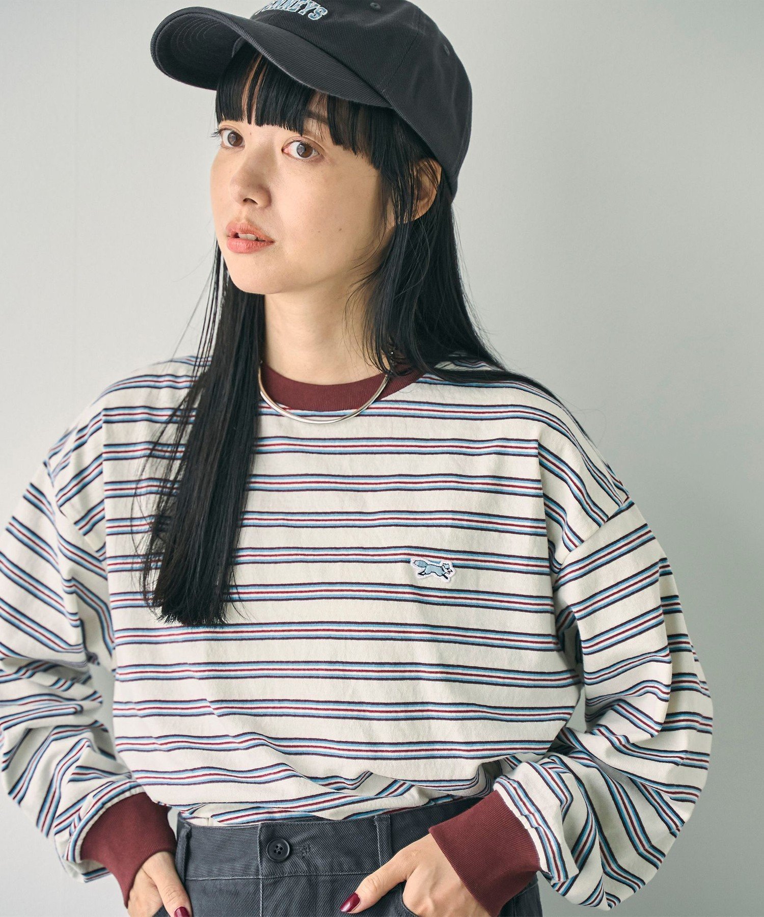【コーエン/COEN】のPENNEYS(ぺニーズ)別注アソートロングスリーブTシャツ インテリア・キッズ・メンズ・レディースファッション・服の通販 founy(ファニー) 　ファッション　Fashion　レディースファッション　Fashion for Women　トップス・カットソー　Cut & Sew Tops　シャツ・ブラウス・オフィスカジュアル　Elegant Blouses & Button-Ups　ロングTシャツ・Tシャツ　Longline T-Shirts & Tees　秋　Autumn　コレクション　Collection, Seasonal Line　スリット　Slit, Slit Detail　人気　Popular, Best Seller　フォックス　Fox, Fox Fur　ベーシック　Basic, Essential　ボーダー　Border, Stripe　別注　Limited Edition, Custom Order　無地　Plain, Solid Color　おすすめ　Recommended / Our Picks　NATURAL|ID: prp329100004728083 ipo3291000000034237441