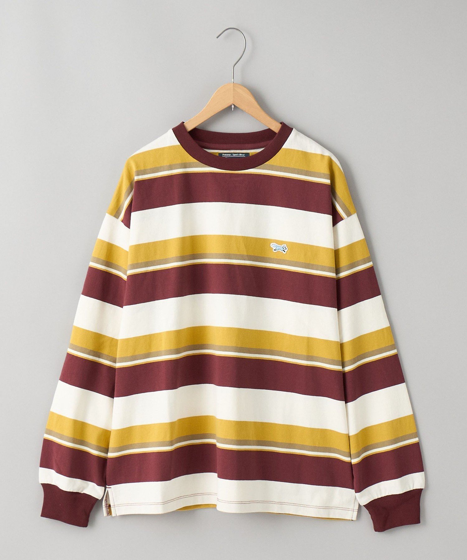 【コーエン/COEN】のPENNEYS(ぺニーズ)別注アソートロングスリーブTシャツ インテリア・キッズ・メンズ・レディースファッション・服の通販 founy(ファニー) 　ファッション　Fashion　レディースファッション　Fashion for Women　トップス・カットソー　Cut & Sew Tops　シャツ・ブラウス・オフィスカジュアル　Elegant Blouses & Button-Ups　ロングTシャツ・Tシャツ　Longline T-Shirts & Tees　秋　Autumn　コレクション　Collection, Seasonal Line　スリット　Slit, Slit Detail　人気　Popular, Best Seller　フォックス　Fox, Fox Fur　ベーシック　Basic, Essential　ボーダー　Border, Stripe　別注　Limited Edition, Custom Order　無地　Plain, Solid Color　おすすめ　Recommended / Our Picks　MUSTARD|ID: prp329100004728083 ipo3291000000034237443
