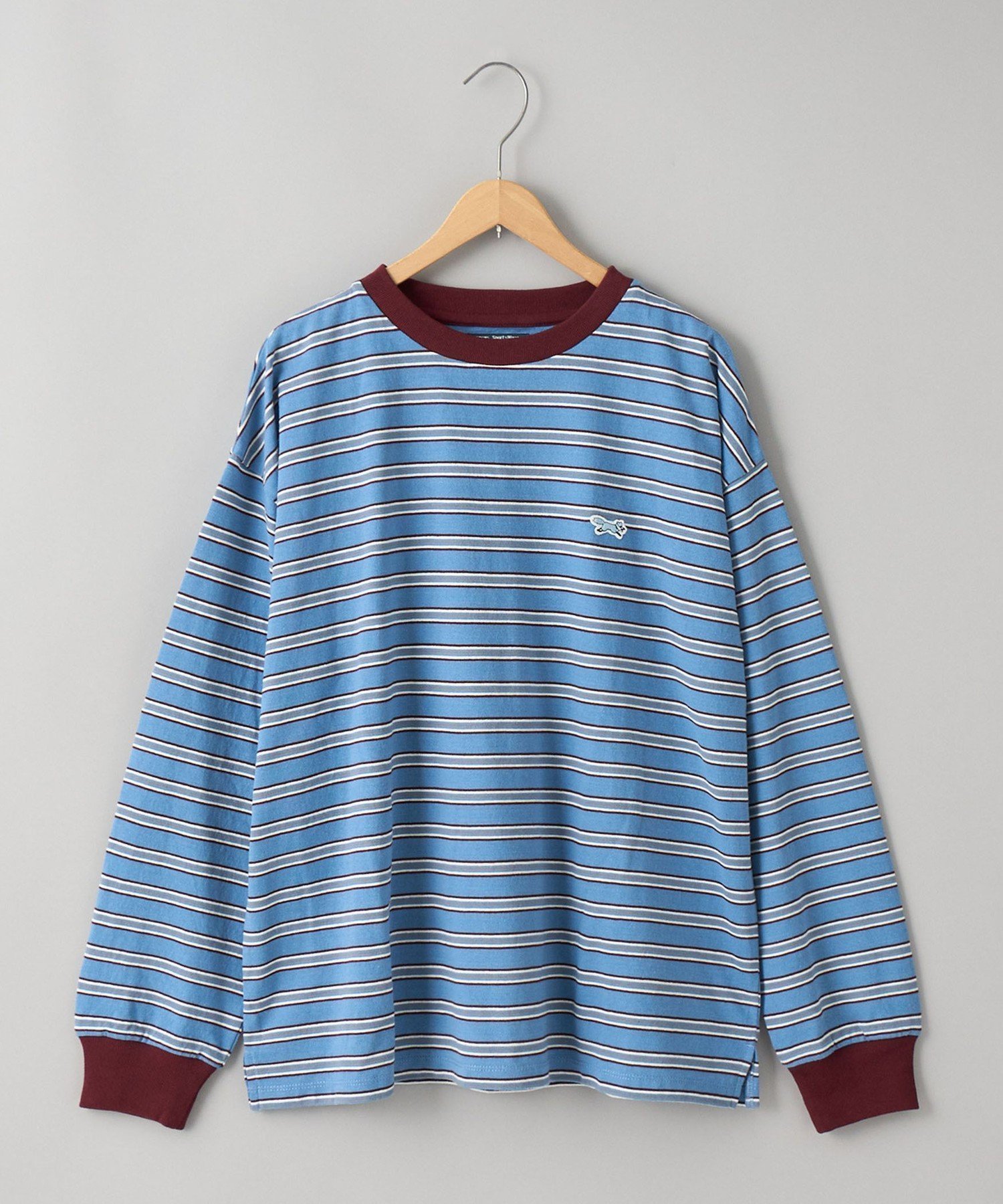 【コーエン/COEN】のPENNEYS(ぺニーズ)別注アソートロングスリーブTシャツ インテリア・キッズ・メンズ・レディースファッション・服の通販 founy(ファニー) 　ファッション　Fashion　レディースファッション　Fashion for Women　トップス・カットソー　Cut & Sew Tops　シャツ・ブラウス・オフィスカジュアル　Elegant Blouses & Button-Ups　ロングTシャツ・Tシャツ　Longline T-Shirts & Tees　秋　Autumn　コレクション　Collection, Seasonal Line　スリット　Slit, Slit Detail　人気　Popular, Best Seller　フォックス　Fox, Fox Fur　ベーシック　Basic, Essential　ボーダー　Border, Stripe　別注　Limited Edition, Custom Order　無地　Plain, Solid Color　おすすめ　Recommended / Our Picks　LT.BLUE|ID: prp329100004728083 ipo3291000000034237445