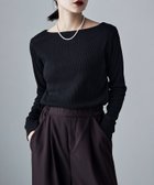 【ビーフラット/bflat】のボートネックコットンロングスリーブリブT 人気、トレンドファッション・服の通販 founy(ファニー) ファッション Fashion レディースファッション Fashion for Women インナー Innerwear トレンド Trend, Trending Now 長袖 Long Sleeve, Full Sleeve ビッグ Big, Oversized リラックス Relax, Relaxed Fit A/W・秋冬 Autumn/Winter thumbnail ブラック|ID: prp329100004728101 ipo3291000000034583386