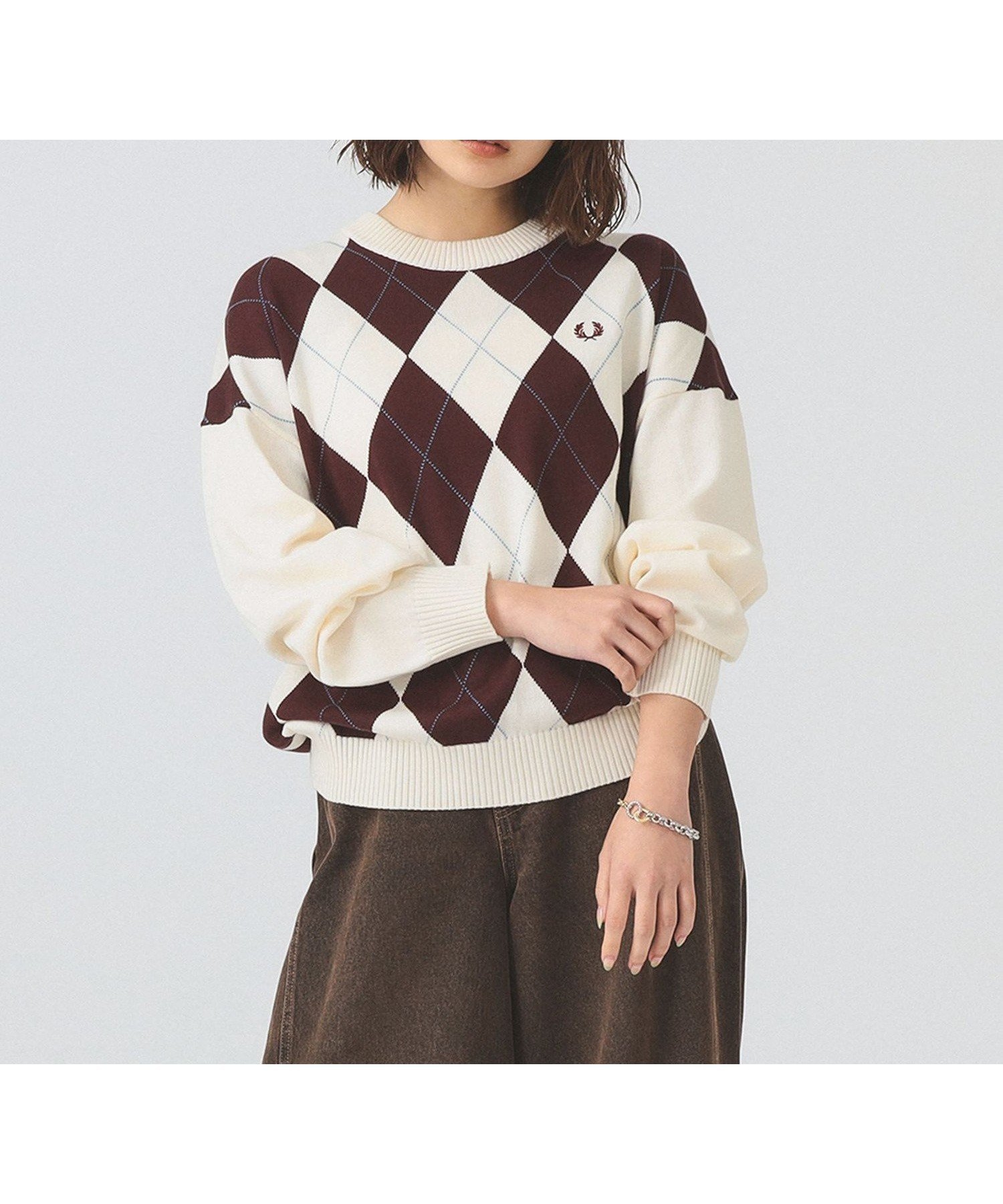 【ビームス ウイメン/BEAMS】の【11/11 9 59までポイント10倍】【別注/秋から着れる/アーガイル/ニット/長袖】FRED PERRY / ARGYLE JUMPER 25AW ニットプルオーバー 人気、トレンドファッション・服の通販 founy(ファニー) 　ファッション　Fashion　レディースファッション　Fashion for Women　トップス・カットソー　Cut & Sew Tops　ニット　Knit Tops & Sweaters　カジュアルプルオーバー・ニットトップス　Pullovers & Knit Tops / Casual Pullovers　アクリル　Acrylic Material　秋　Autumn　スラックス　Slacks, Dress Pants　デニム　Denim, Jeans Material　長袖　Long Sleeve, Full Sleeve　バランス　Balance, Style Balance　フィット　Fit, Slim Fit　ベスト　Vest, Waistcoat　別注　Limited Edition, Custom Order　モダン　Modern, Contemporary　リラックス　Relax, Relaxed Fit　ロンドン　London Style, British Inspired　おすすめ　Recommended / Our Picks　エレガント 上品　Elegant　2025年　2025　2025-2026秋冬・A/W　Autumn/Winter 2025–26 AW25–26　 other-1|ID: prp329100004728107 ipo3291000000034506253