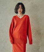【レプシィム ローリーズファーム/LEPSIM LOWRYS FARM】の7ゲージVネックプルオーバー 人気、トレンドファッション・服の通販 founy(ファニー) ファッション Fashion レディースファッション Fashion for Women トップス・カットソー Cut & Sew Tops カジュアルプルオーバー・ニットトップス Pullovers & Knit Tops / Casual Pullovers Vネックトップス V-Neck Tops / V-Cut Neckline Shirts トレンド Trend, Trending Now ワイド Wide, Wide Fit 人気 Popular, Best Seller 定番 Standard, Basic Item 洗える Machine Washable thumbnail レッド33|ID: prp329100004728116 ipo3291000000034201334