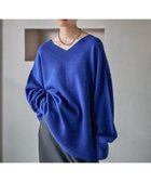 【レプシィム ローリーズファーム/LEPSIM LOWRYS FARM】の7ゲージVネックプルオーバー 人気、トレンドファッション・服の通販 founy(ファニー) ファッション Fashion レディースファッション Fashion for Women トップス・カットソー Cut & Sew Tops カジュアルプルオーバー・ニットトップス Pullovers & Knit Tops / Casual Pullovers Vネックトップス V-Neck Tops / V-Cut Neckline Shirts トレンド Trend, Trending Now ワイド Wide, Wide Fit 人気 Popular, Best Seller 定番 Standard, Basic Item 洗える Machine Washable thumbnail ブルー86|ID: prp329100004728116 ipo3291000000034201351