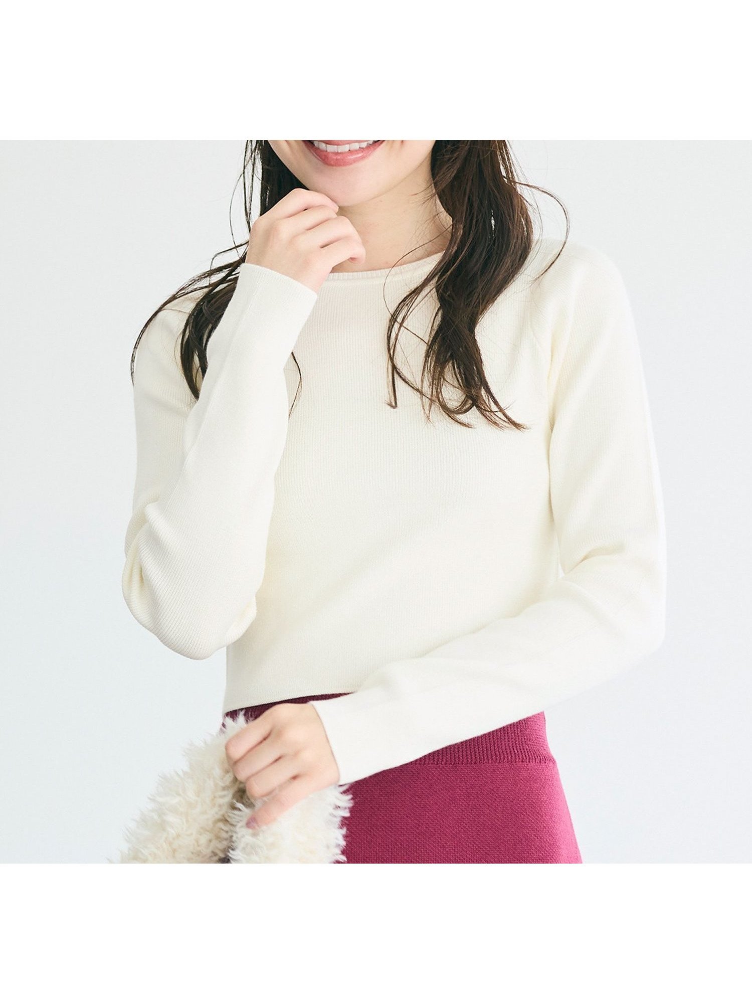 【コカ/COCA】のクロップドニットトップス 人気、トレンドファッション・服の通販 founy(ファニー) 　ファッション　Fashion　レディースファッション　Fashion for Women　トップス・カットソー　Cut & Sew Tops　ニット　Knit Tops & Sweaters　クロップド　Cropped, Short Length　コンパクト　Compact, Small Size　シンプル　Simple, Minimal　セーター　Sweater, Knitwear　長袖　Long Sleeve, Full Sleeve　フェミニン　Feminine, Girly　ボーダー　Border, Stripe　ポケット　Pocket, Pocket Detail　無地　Plain, Solid Color　2024年　2024　2024-2025秋冬・A/W　Autumn/Winter 2024–25 AW24–25　2025年　2025　2025-2026秋冬・A/W　Autumn/Winter 2025–26 AW25–26　 other-1|ID: prp329100004728137 ipo3291000000034509346