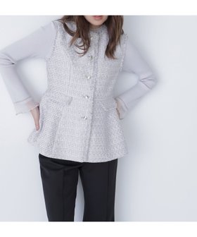 【ナチュラル ビューティー ベーシック/NATURAL BEAUTY BASIC】のツイードペプラムジレ 人気、トレンドファッション・服の通販 founy(ファニー) ファッション Fashion レディースファッション Fashion for Women アウター Coat / Outerwear Collection トップス・カットソー Cut & Sew Tops ベスト&ジレ / 重ね着スタイル Vests & Gilets ツイード Twill, Twill Weave ベーシック Basic, Essential ペプラム Peplum, Flared Hem エレガント 上品 Elegant |ID:prp329100004728157
