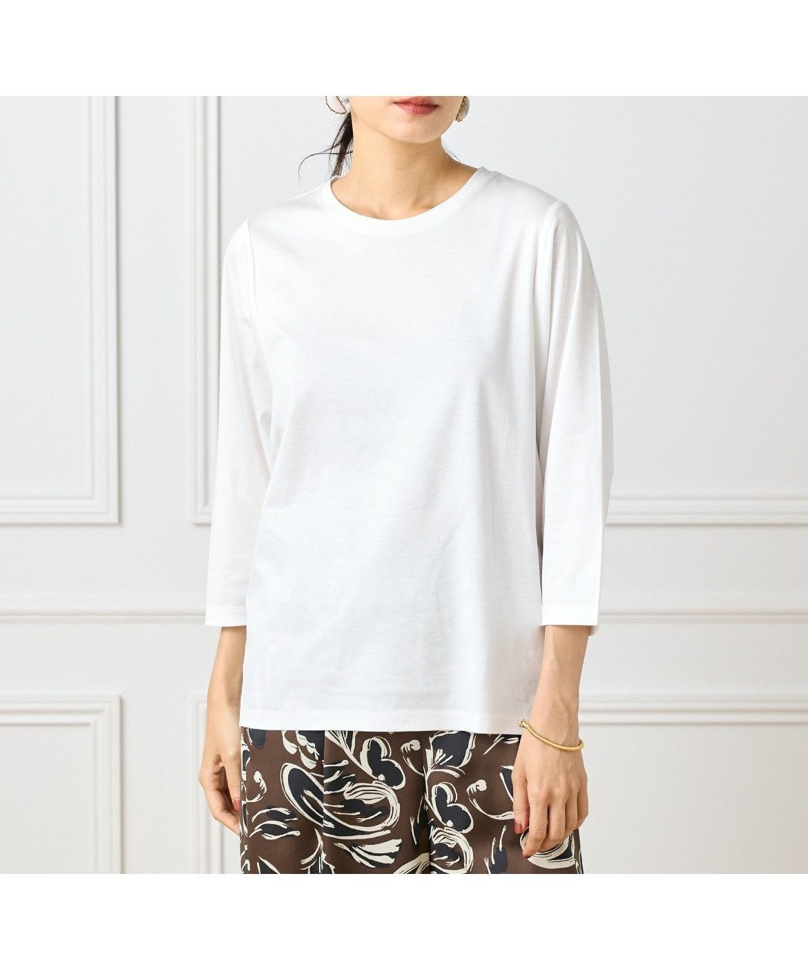 【イネド/INED】のワイドスリーブコクーンカットソー インテリア・キッズ・メンズ・レディースファッション・服の通販 founy(ファニー) 　ファッション　Fashion　レディースファッション　Fashion for Women　トップス・カットソー　Cut & Sew Tops　カットソー・ベーシックTシャツ　Cut-and-Sewn Tops / Stretch Tees & Basics　スマート　Smart, Elegant　オフホワイト|ID: prp329100004728172 ipo3291000000034500939