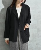 【インタープラネット/INTERPLANET】のパウダーデシン長袖テーラードジャケット 人気、トレンドファッション・服の通販 founy(ファニー) ファッション Fashion レディースファッション Fashion for Women アウター Coat / Outerwear Collection レディースジャケット・軽アウター Jackets テーラードジャケット / 通勤・きれいめスタイル Tailored Jackets & Blazers ジャケット Jacket, Outerwear パウダー Powder, Soft Tone ベーシック Basic, Essential 定番 Standard, Basic Item 秋 Autumn 長袖 Long Sleeve, Full Sleeve thumbnail ブラック|ID: prp329100004728176 ipo3291000000034261744