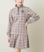 【アー ヴェー ヴェー/a.v.v】のレディースゴルフウエア ハーフZIPモックネックトップス ベージュ系チェック|ID: prp329100004728185 ipo3291000000034790976