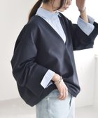 【シップス フォー ウィメン/SHIPS】のquaranciel 洗濯機可能 ダンボール コクーン Vネック プルオーバー ネイビー|ID: prp329100004728202 ipo3291000000034235489