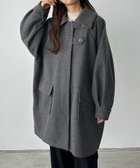 【ジュノア/JUNOAH】のcallautia ステンカラーオーバーミドルコート ダークグレー|ID: prp329100004728220 ipo3291000000034585768