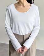 【リエディ/Re:EDIT】の前後2WAYショルダーパッドカットソー 人気、トレンドファッション・服の通販 founy(ファニー) ファッション Fashion レディースファッション Fashion for Women トップス・カットソー Cut & Sew Tops カットソー・ベーシックTシャツ Cut-and-Sewn Tops / Stretch Tees & Basics インナー Innerwear カットソー Cut and Sewn Top コンパクト Compact, Small Size シンプル Simple, Minimal ジャケット Jacket, Outerwear デニム Denim, Jeans Material 長袖 Long Sleeve, Full Sleeve フィット Fit, Slim Fit フェミニン Feminine, Girly ロング Long, Long-Length ワイド Wide, Wide Fit おすすめ Recommended / Our Picks thumbnail ホワイト|ID: prp329100004728223 ipo3291000000034524465