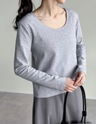 【リエディ/Re:EDIT】の前後2WAYショルダーパッドカットソー 人気、トレンドファッション・服の通販 founy(ファニー) ファッション Fashion レディースファッション Fashion for Women トップス・カットソー Cut & Sew Tops カットソー・ベーシックTシャツ Cut-and-Sewn Tops / Stretch Tees & Basics インナー Innerwear カットソー Cut and Sewn Top コンパクト Compact, Small Size シンプル Simple, Minimal ジャケット Jacket, Outerwear デニム Denim, Jeans Material 長袖 Long Sleeve, Full Sleeve フィット Fit, Slim Fit フェミニン Feminine, Girly ロング Long, Long-Length ワイド Wide, Wide Fit おすすめ Recommended / Our Picks thumbnail グレー|ID: prp329100004728223 ipo3291000000034524466