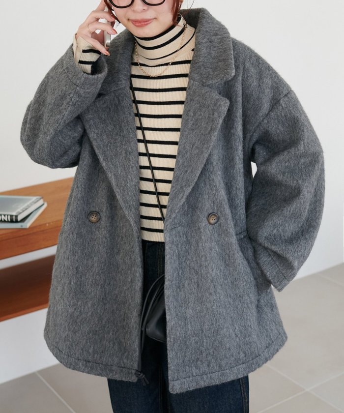 【ディスコート/Discoat】の【WEB限定】ダブルテーラージャケット インテリア・キッズ・メンズ・レディースファッション・服の通販 founy(ファニー) https://founy.com/ ファッション Fashion レディースファッション Fashion for Women アウター Coat / Outerwear Collection レディースジャケット・軽アウター Jackets シンプル Simple, Minimal ミドル Middle Length, Mid Height 冬 Winter / This Winter |ID: prp329100004728227 ipo3291000000034466056