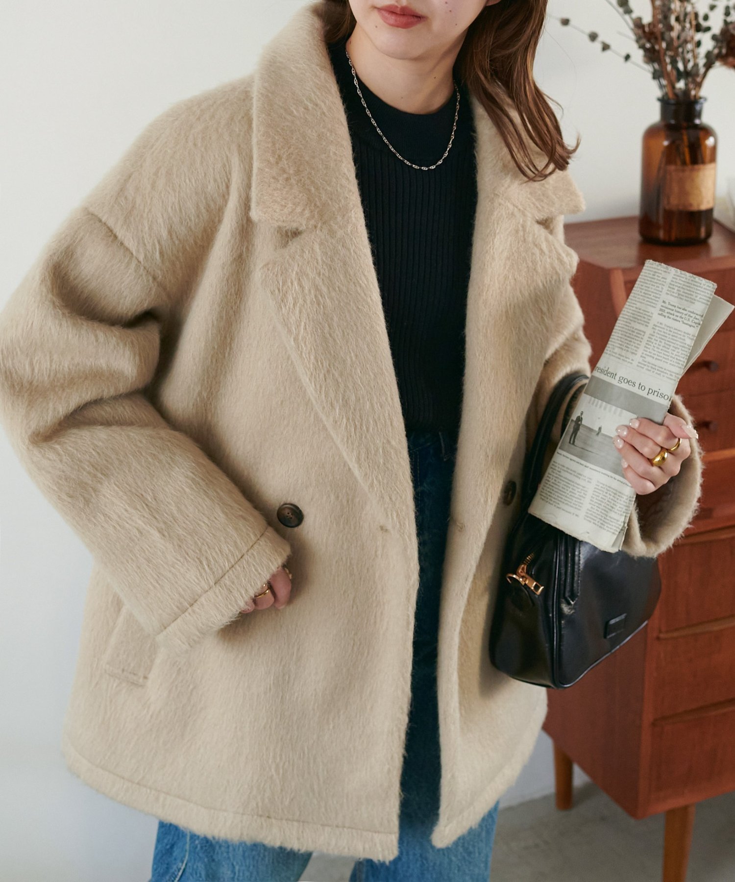 【ディスコート/Discoat】の【WEB限定】ダブルテーラージャケット インテリア・キッズ・メンズ・レディースファッション・服の通販 founy(ファニー) ファッション Fashion レディースファッション Fashion for Women アウター Coat / Outerwear Collection レディースジャケット・軽アウター Jackets シンプル Simple, Minimal ミドル Middle Length, Mid Height 冬 Winter / This Winter グレージュ|ID: prp329100004728227 ipo3291000000034466060