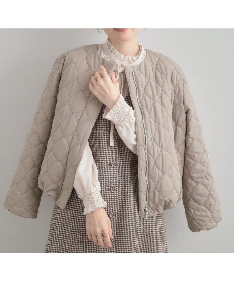 【クチュール ブローチ/Couture Brooch】の【撥水・大人可愛い】リボンキルティングジャケット インテリア・キッズ・メンズ・レディースファッション・服の通販 founy(ファニー) 　ファッション　Fashion　レディースファッション　Fashion for Women　アウター　Coat / Outerwear Collection　レディースジャケット・軽アウター　Jackets　キルティング　Quilted, Quilting　ジャケット　Jacket, Outerwear　スマート　Smart, Elegant　ダブル　Double, Double-Breasted　フェミニン　Feminine, Girly　フォルム　Silhouette, Form　フロント　Front, Front Design　ポケット　Pocket, Pocket Detail　リボン　Ribbon, Bow　おすすめ　Recommended / Our Picks　2025年　2025　2025-2026秋冬・A/W　Autumn/Winter 2025–26 AW25–26　トープ|ID: prp329100004728276 ipo3291000000034443580