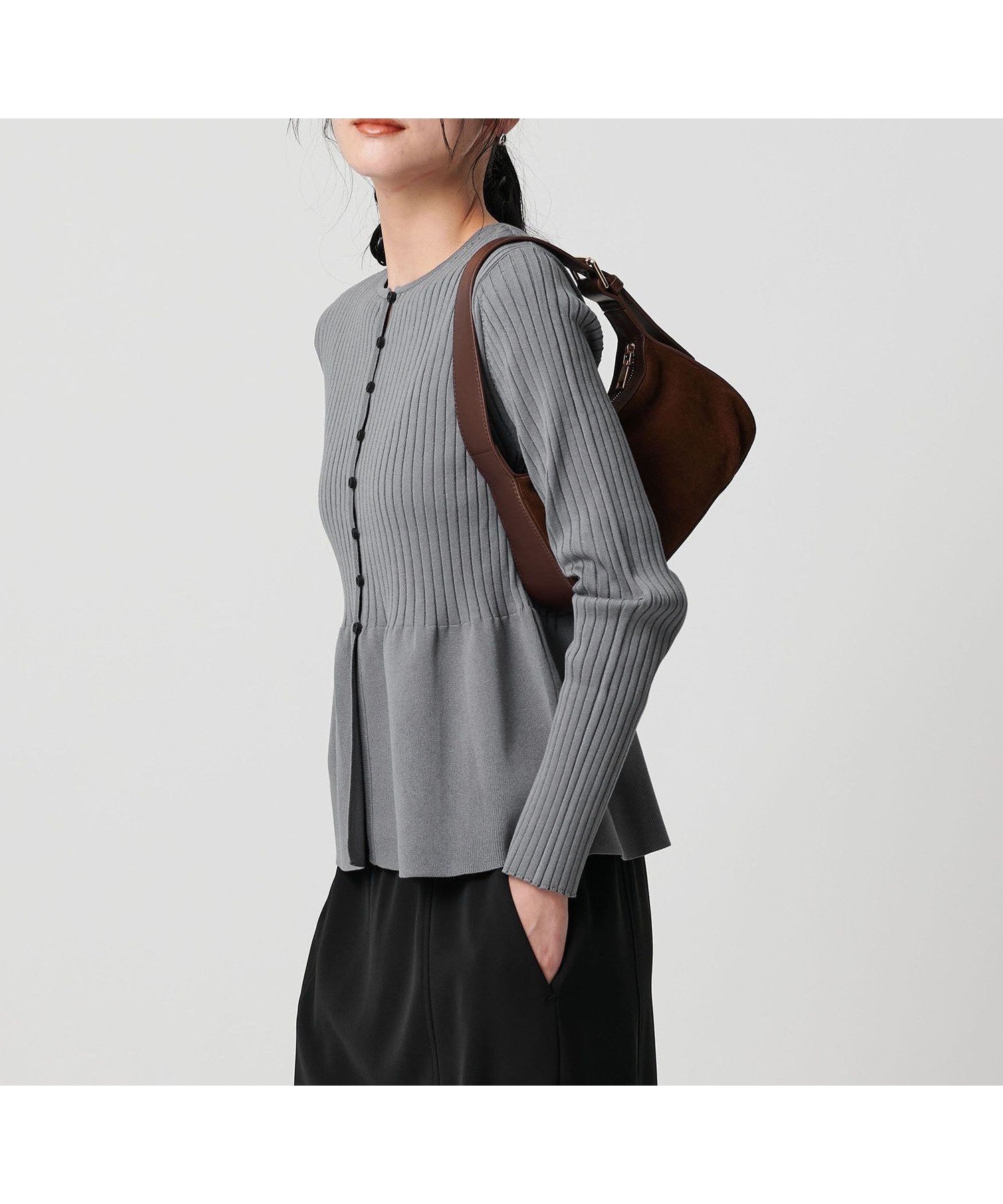 【ビューティ&ユース ユナイテッドアローズ/BEAUTY&YOUTH / UNITED ARROWS】の【WEB限定 Wardrobe DAILY MINIMAL】ペプラム2WAY リブニットプルオーバー ウォッシャブル 人気、トレンドファッション・服の通販 founy(ファニー) ファッション Fashion レディースファッション Fashion for Women トップス・カットソー Cut & Sew Tops ニット Knit Tops & Sweaters カジュアルプルオーバー・ニットトップス Pullovers & Knit Tops / Casual Pullovers ウォッシャブル Machine Washable オケージョン Occasion Wear シンプル Simple, Minimal デニム Denim, Jeans Material 定番 Standard, Basic Item フェミニン Feminine, Girly フォルム Silhouette, Form ペプラム Peplum, Flared Hem ボトム Bottoms, Lower Wear ループ Loop, Loop Knit おすすめ Recommended / Our Picks エレガント 上品 Elegant ビジネス 仕事 通勤 Business / Work / Commuting other-1|ID: prp329100004728284 ipo3291000000034780650