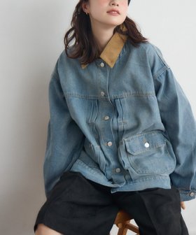 【レトロガール/RETRO GIRL】のコーデュロイ衿デニムGジャン 人気、トレンドファッション・服の通販 founy(ファニー) ファッション Fashion レディースファッション Fashion for Women アウター Coat / Outerwear Collection コーデュロイ Corduroy, Cord Fabric ジャケット Jacket, Outerwear デニム Denim, Jeans Material トレンド Trend, Trending Now ベーシック Basic, Essential ポケット Pocket, Pocket Detail 秋 Autumn |ID:prp329100004728323