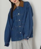 【レトロガール/RETRO GIRL】のコーデュロイ衿デニムGジャン インディゴ|ID: prp329100004728323 ipo3291000000034498921
