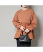 【ナノ ユニバース/nano universe】の布帛コンビペプラムカットトップス L.ブラウン1|ID:prp329100004728337