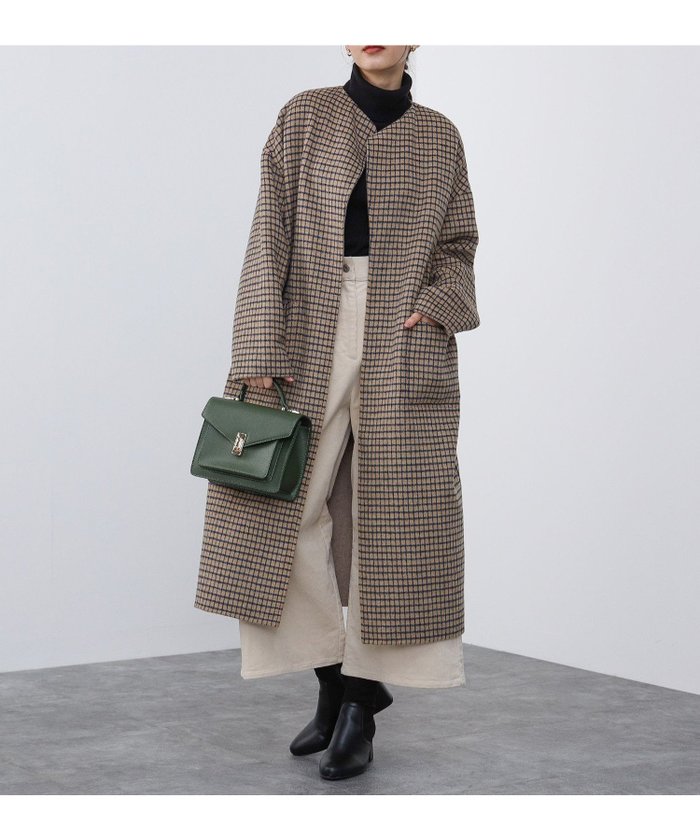 【ビームス ウイメン/BEAMS】のリバーシブル ロングガウンコート インテリア・キッズ・メンズ・レディースファッション・服の通販 founy(ファニー) https://founy.com/ ファッション Fashion レディースファッション Fashion for Women アウター Coat / Outerwear Collection コート・ロングコート・ピーコート Long Coats, Peacoats & More ガウン Gown, Robe チェック Check, Plaid, Tartan リバーシブル Reversible, Two-Sided ロング Long, Long-Length 無地 Plain, Solid Color |ID: prp329100004728348 ipo3291000000034160792