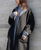 【ビームス ウイメン/BEAMS】のリバーシブル ロングガウンコート BLACK|ID: prp329100004728348 ipo3291000000034160795