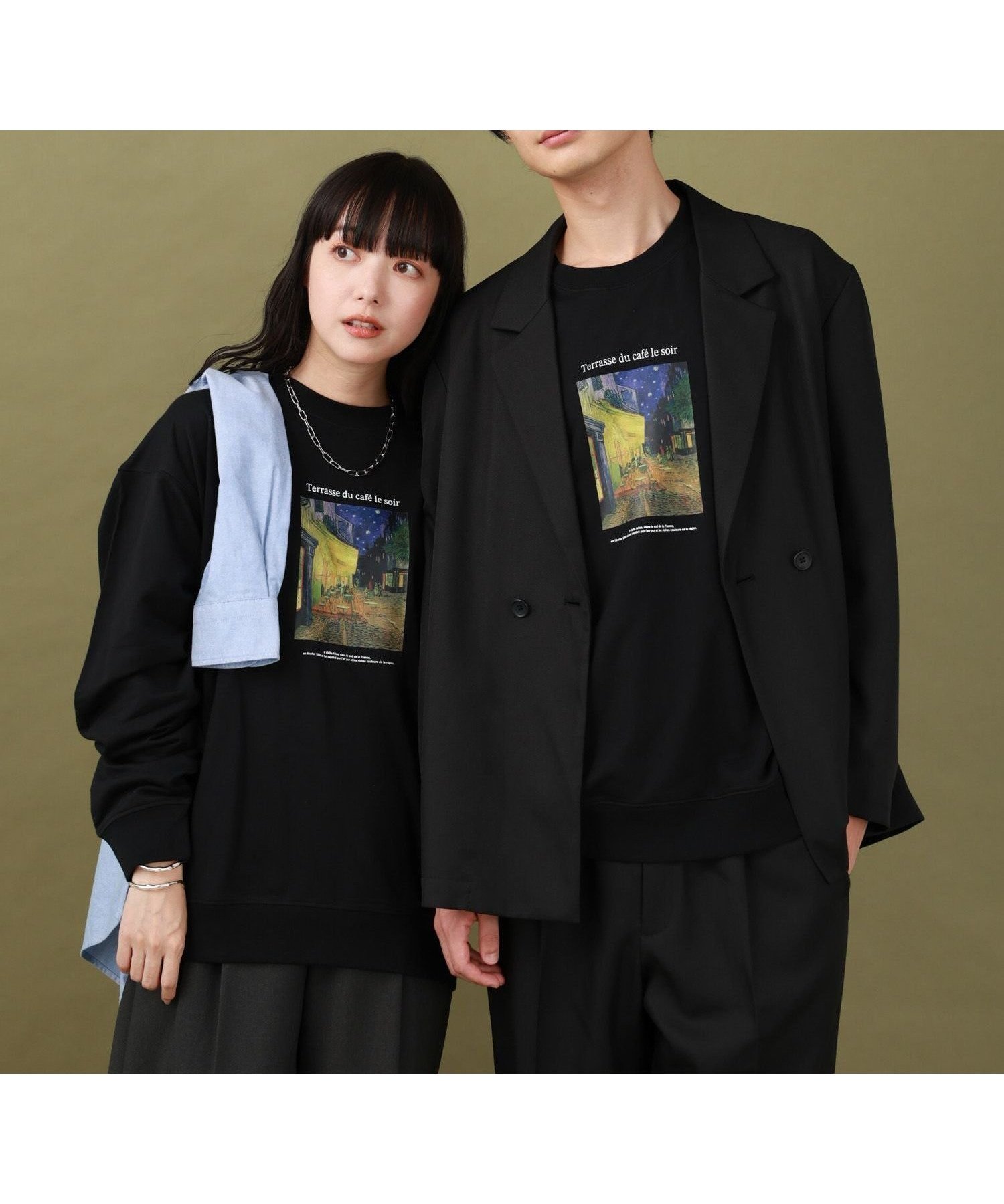 【グローバルワーク/GLOBAL WORK】のATELIER GLOBAL WORK/ミニ裏毛プルオーバー/591534 インテリア・キッズ・メンズ・レディースファッション・服の通販 founy(ファニー) ファッション Fashion レディースファッション Fashion for Women トップス・カットソー Cut & Sew Tops カジュアルプルオーバー・ニットトップス Pullovers & Knit Tops / Casual Pullovers おすすめ Recommended / Our Picks スウェット / スエット Sweatshirt, Sweatwear スラックス Slacks, Dress Pants スリーブ Sleeve, Long Sleeve / Short Sleeve プリント Print, Printed Pattern リラックス Relax, Relaxed Fit ロング Long, Long-Length ブラック*フロントアート09|ID: prp329100004728358 ipo3291000000034506677