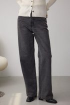 【アズール バイ マウジー/AZUL by moussy】の【堀田茜さん着用アイテム】AZUL DENIM ハイウエストワイドデニム L/BLK1|ID: prp329100004728362 ipo3291000000034651621