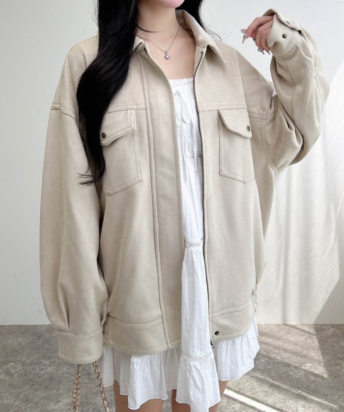 【イング/INGNI】のスエードBIGブルゾン インテリア・キッズ・メンズ・レディースファッション・服の通販 founy(ファニー) https://founy.com/ ファッション Fashion レディースファッション Fashion for Women アウター Coat / Outerwear Collection ブルゾンジャケット・スポーティアウター Blouson Jackets カーゴパンツ Cargo Pants, Utility Pants ジップ Zip, Zipper デニム Denim, Jeans Material トレンド Trend, Trending Now ブルゾン Blouson, Bomber Jacket ポケット Pocket, Pocket Detail ロング Long, Long-Length |ID: prp329100004728388 ipo3291000000034161104