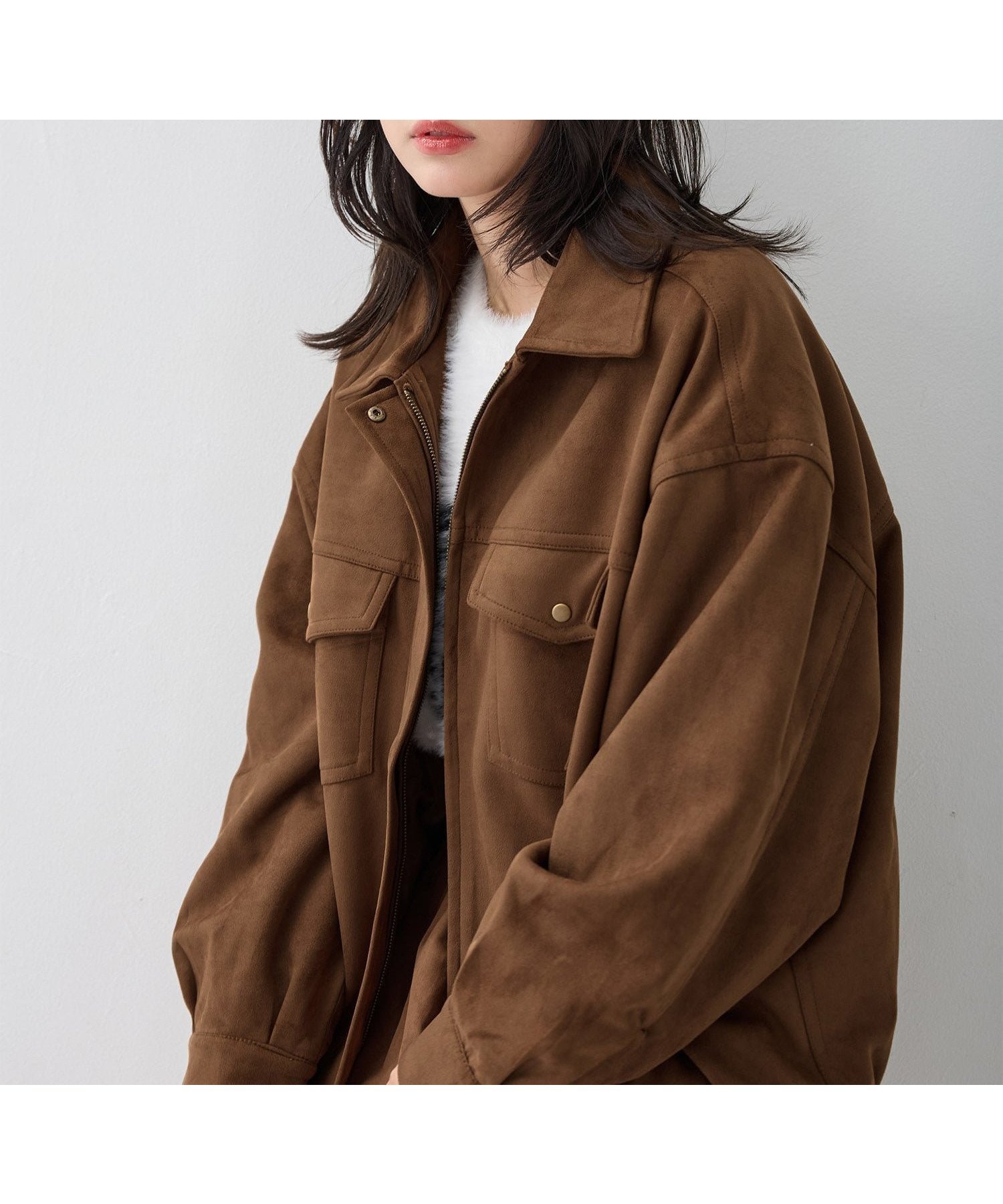 【イング/INGNI】のスエードBIGブルゾン インテリア・キッズ・メンズ・レディースファッション・服の通販 founy(ファニー) 　ファッション　Fashion　レディースファッション　Fashion for Women　アウター　Coat / Outerwear Collection　ブルゾンジャケット・スポーティアウター　Blouson Jackets　カーゴパンツ　Cargo Pants, Utility Pants　ジップ　Zip, Zipper　デニム　Denim, Jeans Material　トレンド　Trend, Trending Now　ブルゾン　Blouson, Bomber Jacket　ポケット　Pocket, Pocket Detail　ロング　Long, Long-Length　キャメル|ID: prp329100004728388 ipo3291000000034161108