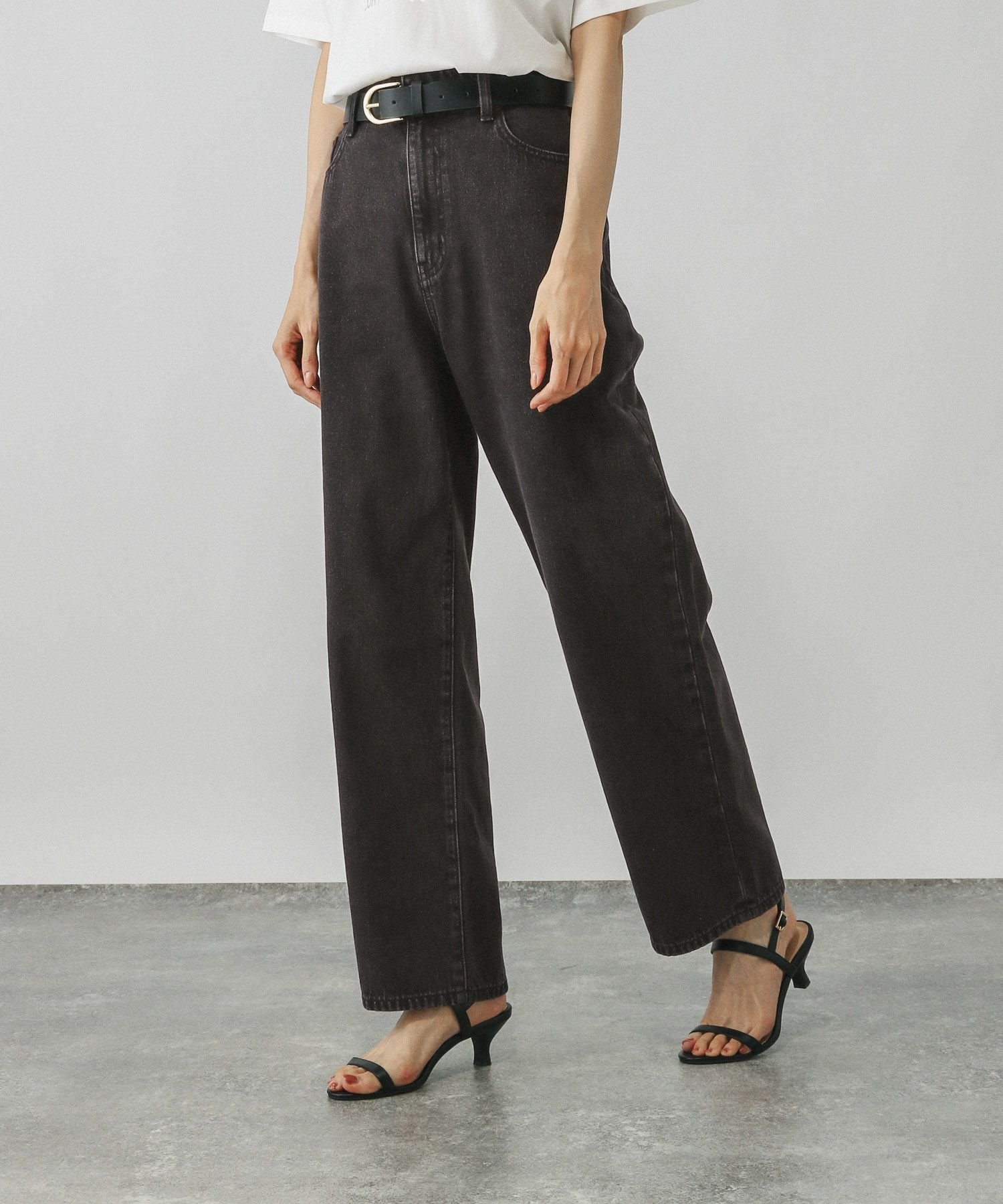 【グローバルワーク/GLOBAL WORK】のGOODデニムストレートパンツ/498392 インテリア・キッズ・メンズ・レディースファッション・服の通販 founy(ファニー) 　ファッション　Fashion　レディースファッション　Fashion for Women　パンツ　Pants & Trousers　シューズ　Shoes, Footwear　ジャケット　Jacket, Outerwear　ストレート　Straight, Straight Cut　デニム　Denim, Jeans Material　秋　Autumn　ブラック09|ID: prp329100004728410 ipo3291000000034548448