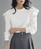 【ガール/GIRL】のパワーショルダークルーネックプルオーバー OWH|ID: prp329100004728446 ipo3291000000034266832