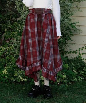 【アクシーズファム/axes femme】のタータンチェックイレヘムスカート 人気、トレンドファッション・服の通販 founy(ファニー) ファッション Fashion レディースファッション Fashion for Women スカート Skirts イレギュラーヘム Irregular Hem カットソー Cut and Sewn Top クラシカル Classical, Vintage-Inspired シャーリング Shirring, Ruched シンプル Simple, Minimal スニーカー Sneakers, Trainers セットアップ Set-Up, Coordinated Outfit チェック Check, Plaid, Tartan ビスチェ Bustier, Corset Top フィット Fit, Slim Fit リラックス Relax, Relaxed Fit エレガント 上品 Elegant |ID:prp329100004728491