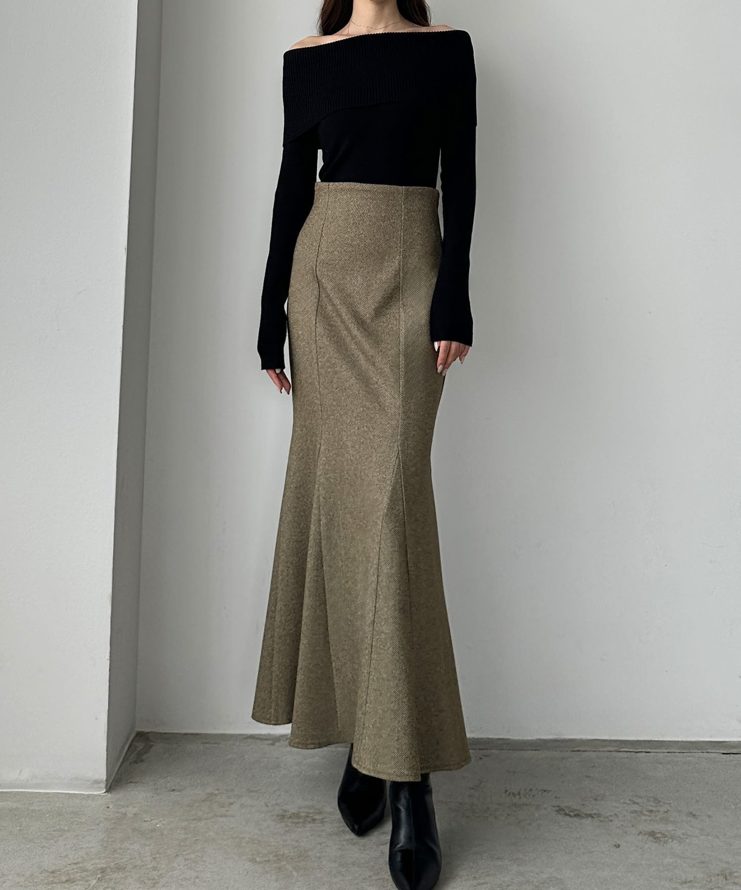 【ジュノア/JUNOAH】のLouere選べる素材マーメイドスカート インテリア・キッズ・メンズ・レディースファッション・服の通販 founy(ファニー) 　ファッション　Fashion　レディースファッション　Fashion for Women　スカート　Skirts　マーメイド　Mermaid, Fishtail Silhouette　無地　Plain, Solid Color　Aブラウン|ID: prp329100004728519 ipo3291000000034444824