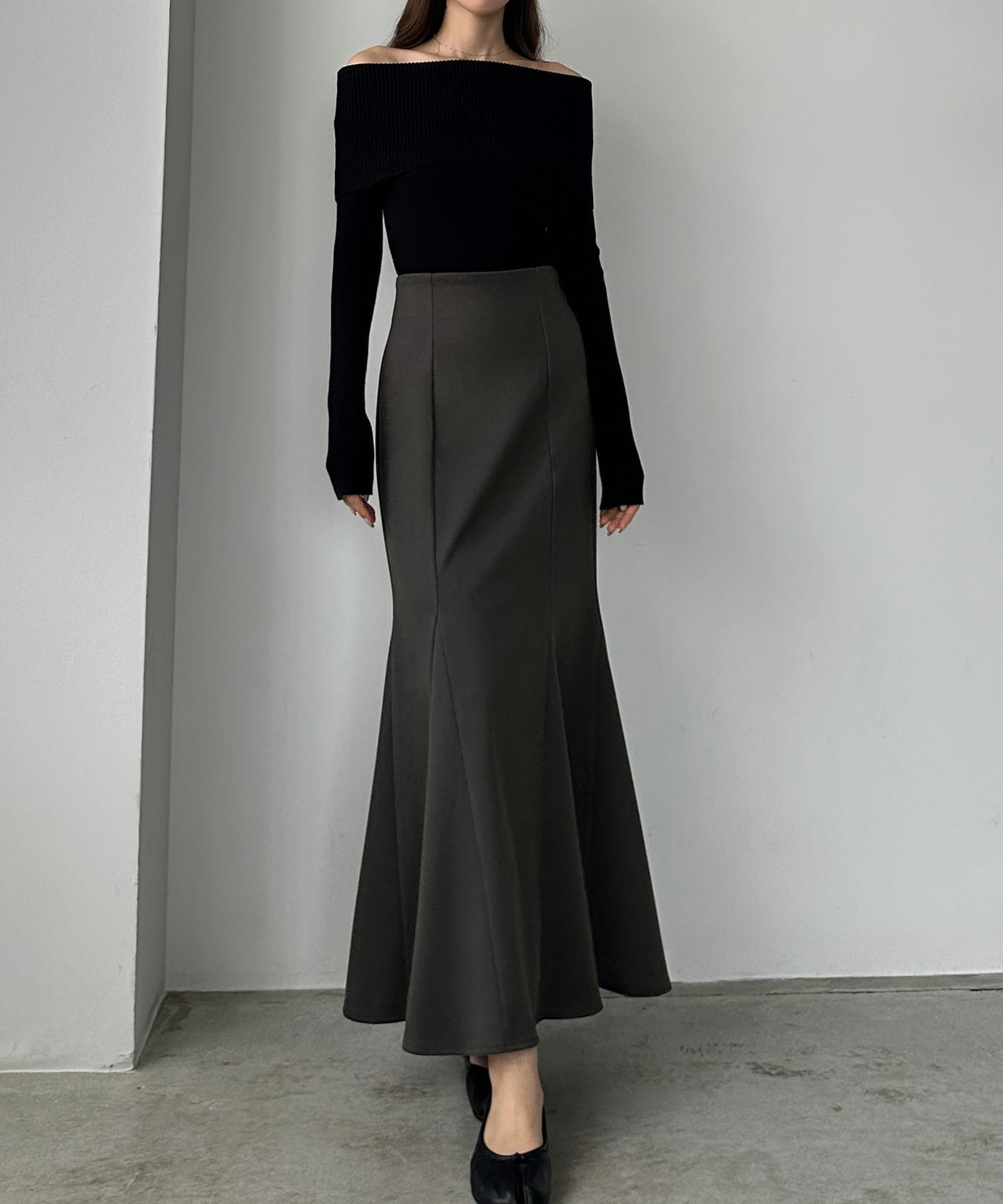 【ジュノア/JUNOAH】のLouere選べる素材マーメイドスカート インテリア・キッズ・メンズ・レディースファッション・服の通販 founy(ファニー) 　ファッション　Fashion　レディースファッション　Fashion for Women　スカート　Skirts　マーメイド　Mermaid, Fishtail Silhouette　無地　Plain, Solid Color　Bグレー|ID: prp329100004728519 ipo3291000000034444827