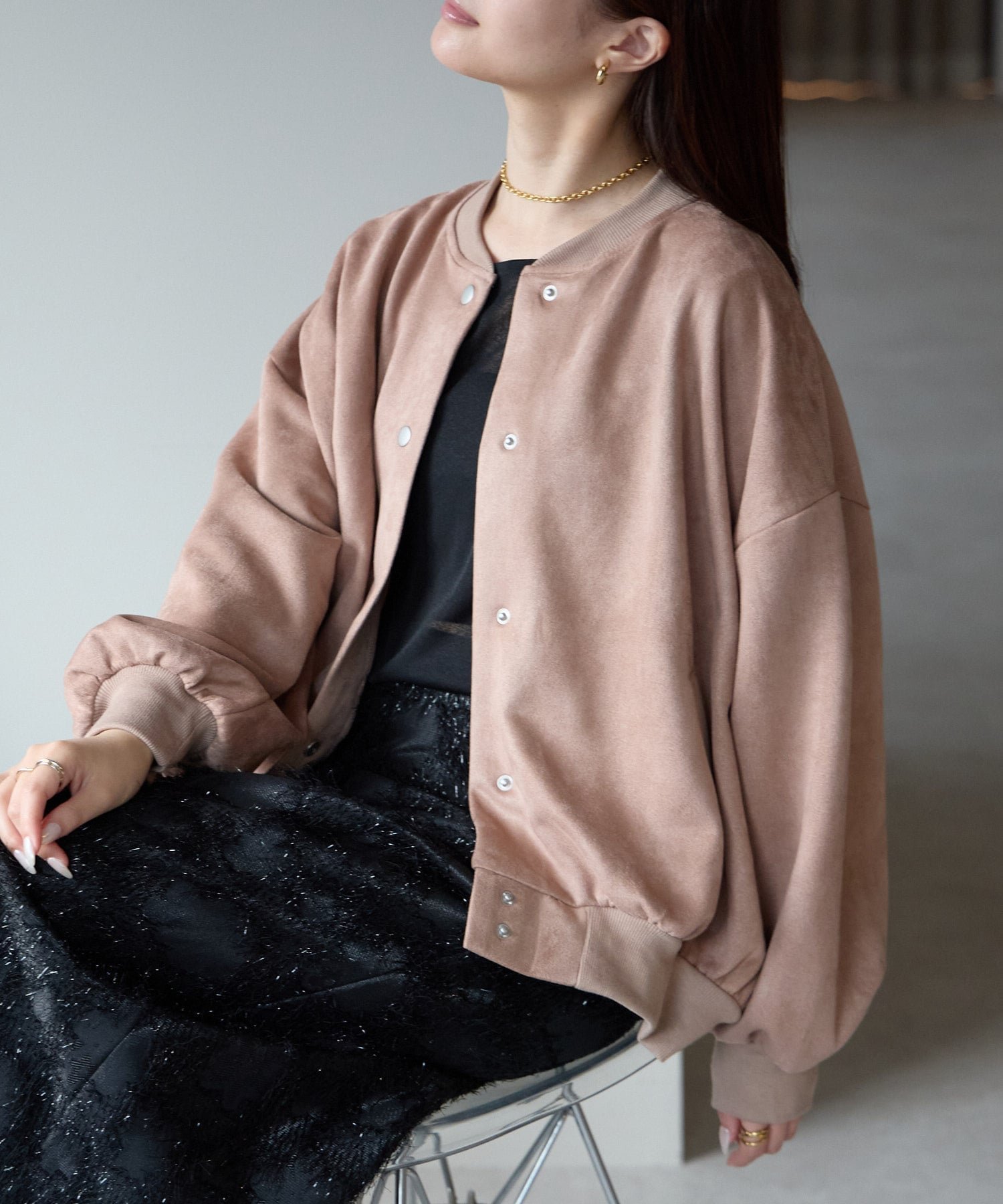 【リラクロ/relaclo】のmitis/フェイクスウェードスタジャン インテリア・キッズ・メンズ・レディースファッション・服の通販 founy(ファニー) 　ファッション　Fashion　レディースファッション　Fashion for Women　ピンクベージュ|ID: prp329100004728539 ipo3291000000034247123