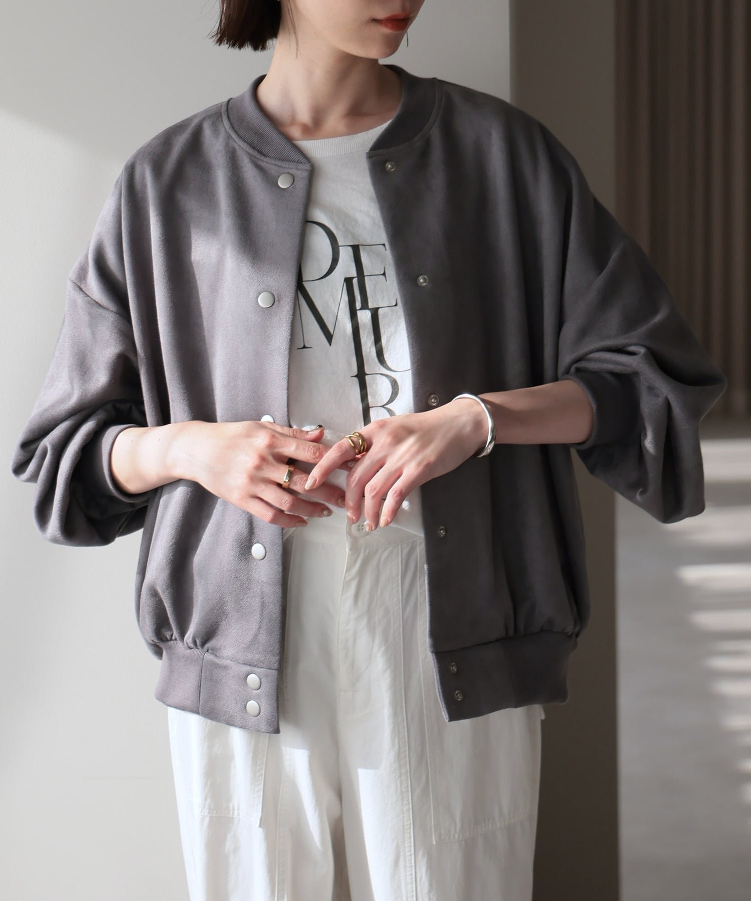 【リラクロ/relaclo】のmitis/フェイクスウェードスタジャン インテリア・キッズ・メンズ・レディースファッション・服の通販 founy(ファニー) 　ファッション　Fashion　レディースファッション　Fashion for Women　ブルーグレー|ID: prp329100004728539 ipo3291000000034247129