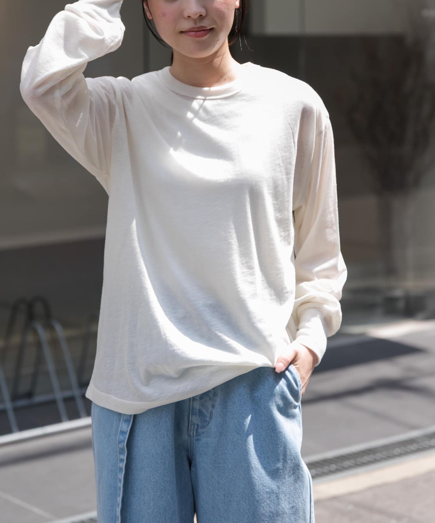 【アーバンリサーチ ドアーズ/URBAN RESEARCH DOORS】のFORK SPOON ウール混クルーネックカットソー インテリア・キッズ・メンズ・レディースファッション・服の通販 founy(ファニー) 　ファッション　Fashion　レディースファッション　Fashion for Women　トップス・カットソー　Cut & Sew Tops　カットソー・ベーシックTシャツ　Cut-and-Sewn Tops / Stretch Tees & Basics　2025年　2025　2025-2026秋冬・A/W　Autumn/Winter 2025–26 AW25–26　冬　Winter / This Winter　インナー　Innerwear　カットソー　Cut and Sewn Top　カーディガン　Cardigan, Knitwear　シンプル　Simple, Minimal　ジャケット　Jacket, Outerwear　スタンダード　Standard, Basic　フラット　Flat, Flat Shoes　ベーシック　Basic, Essential　エレガント 上品　Elegant　A/W・秋冬　Autumn/Winter　OFF|ID: prp329100004728543 ipo3291000000034285552