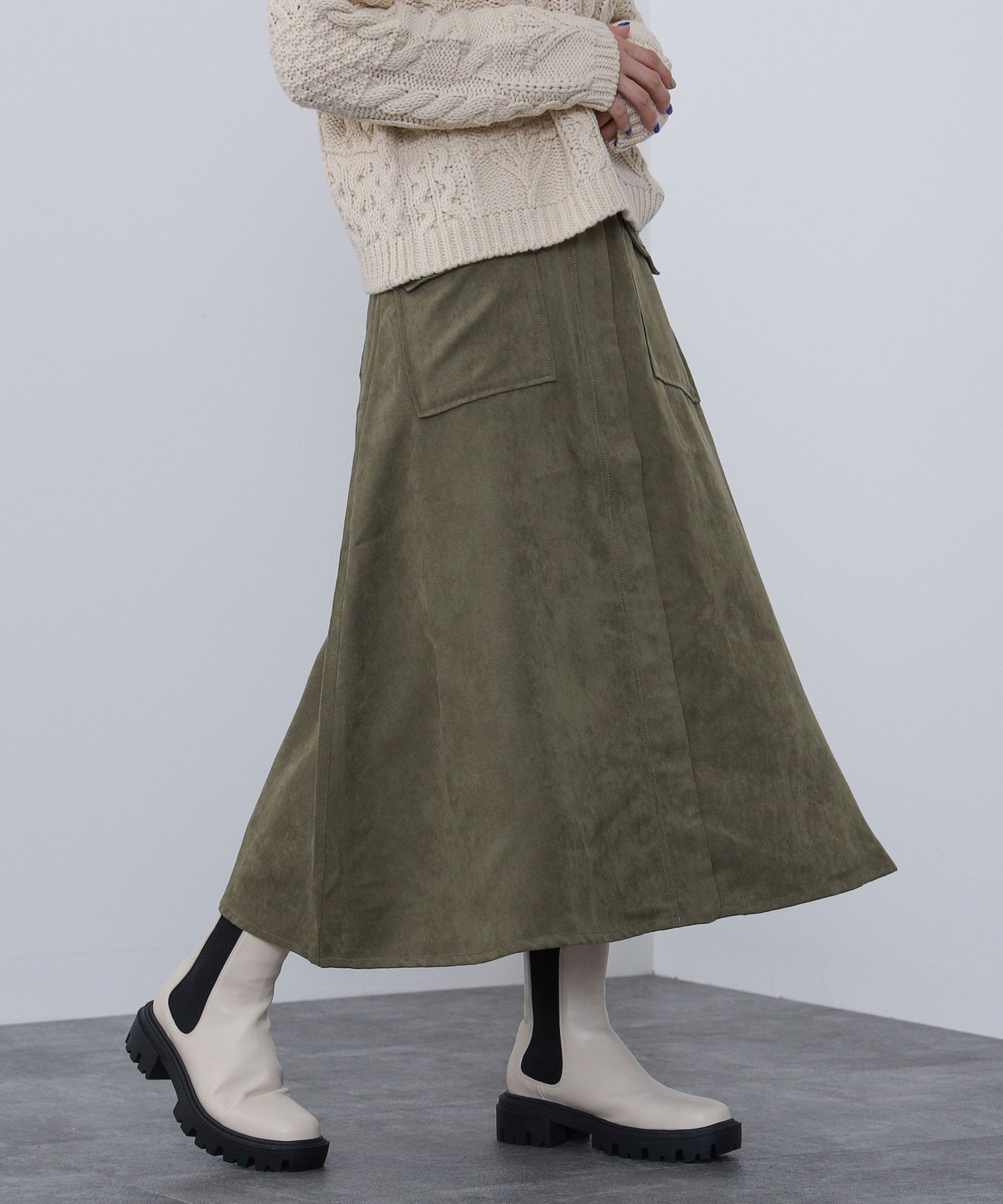 【ビームス ウイメン/BEAMS】のMA-1風 スカート インテリア・キッズ・メンズ・レディースファッション・服の通販 founy(ファニー) 　ファッション　Fashion　レディースファッション　Fashion for Women　アウター　Coat / Outerwear Collection　MA-1ジャケット　MA-1 Bomber Jackets / Flight Jackets　おすすめ　Recommended / Our Picks　スウェット / スエット　Sweatshirt, Sweatwear　トレンド　Trend, Trending Now　ピーチ　Peach, Soft Touch　フレア　Flare, Flared　ポケット　Pocket, Pocket Detail　OLIVE|ID: prp329100004728549 ipo3291000000034205750