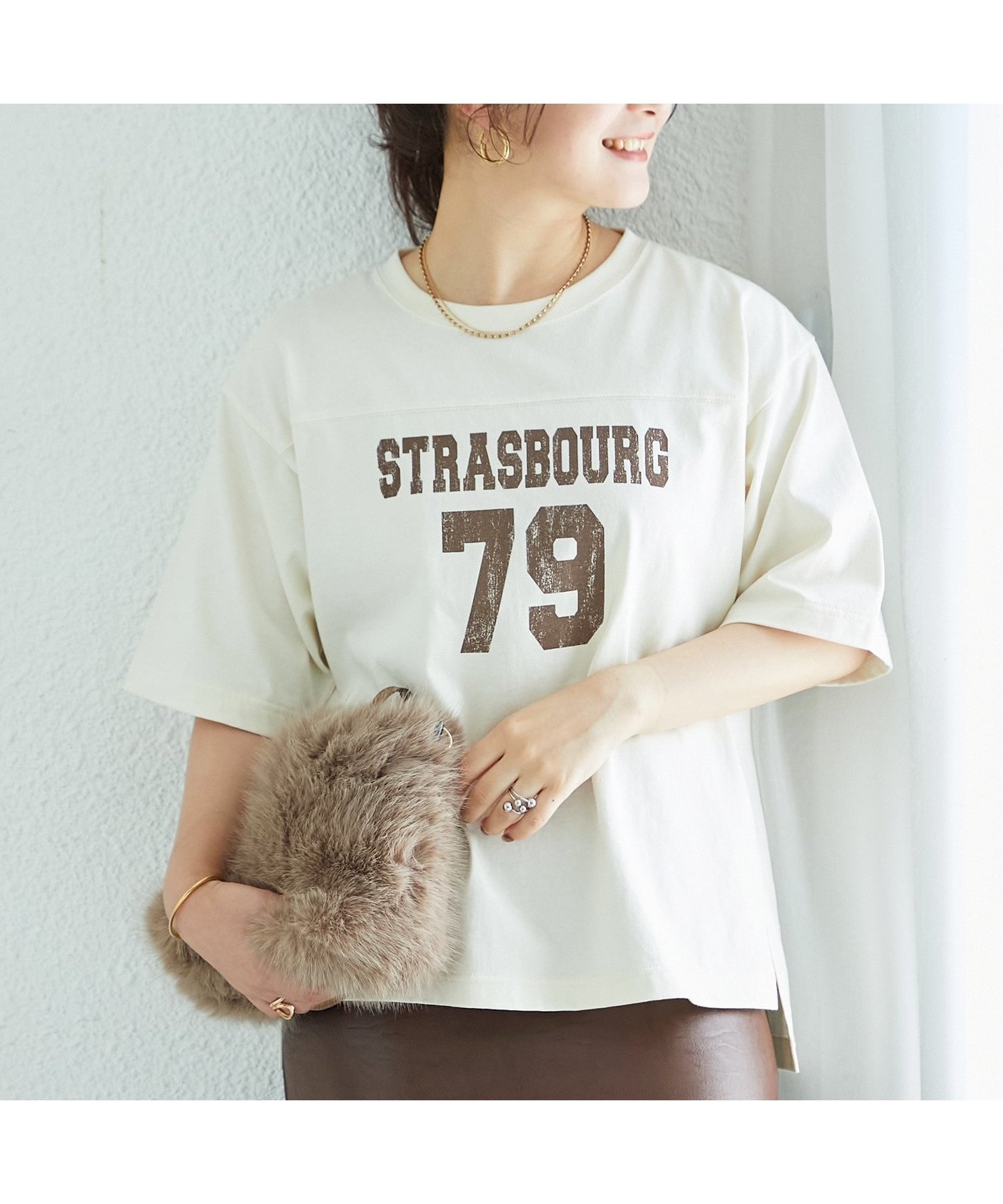 【ルクールブラン/le.coeur blanc】のナンバリングハーフスリーブTシャツ インテリア・キッズ・メンズ・レディースファッション・服の通販 founy(ファニー) 　ファッション　Fashion　レディースファッション　Fashion for Women　トップス・カットソー　Cut & Sew Tops　シャツ・ブラウス・オフィスカジュアル　Elegant Blouses & Button-Ups　ロングTシャツ・Tシャツ　Longline T-Shirts & Tees　フランス　France, French　フロント　Front, Front Design　プリント　Print, Printed Pattern　エレガント 上品　Elegant　羽織　Haori, Light Jacket　アイボリー|ID: prp329100004728592 ipo3291000000034225784