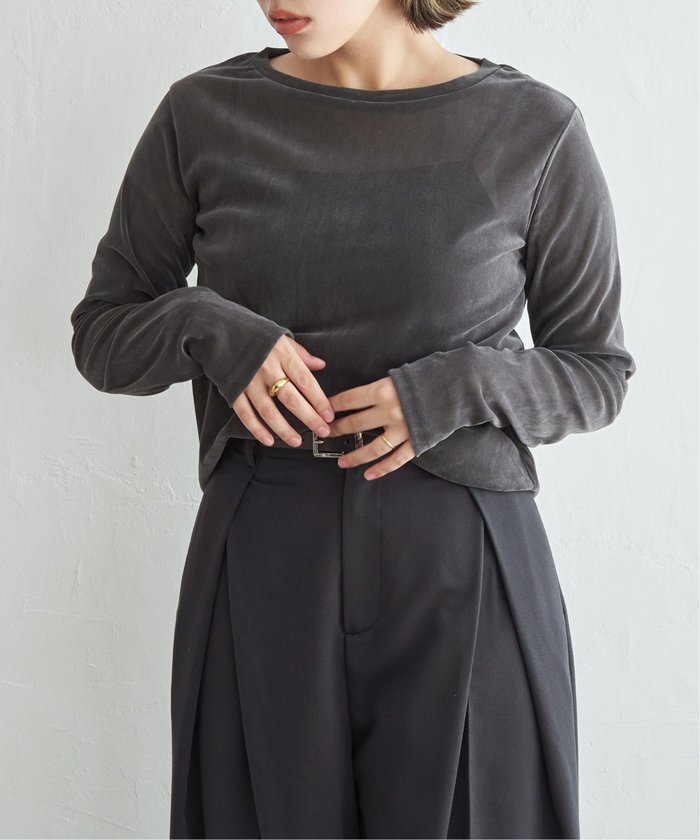 【ノッチ/notch】のシアーベロアロンT インテリア・キッズ・メンズ・レディースファッション・服の通販 founy(ファニー) https://founy.com/ ファッション Fashion レディースファッション Fashion for Women トップス・カットソー Cut & Sew Tops ロングTシャツ・Tシャツ Longline T-Shirts & Tees ベロアトップス Velour Tops / Velvet-Look Items おすすめ Recommended / Our Picks シンプル Simple, Minimal スラックス Slacks, Dress Pants デニム Denim, Jeans Material フォルム Silhouette, Form ベロア Velour, Soft Velvet エレガント 上品 Elegant |ID: prp329100004728600 ipo3291000000034244926
