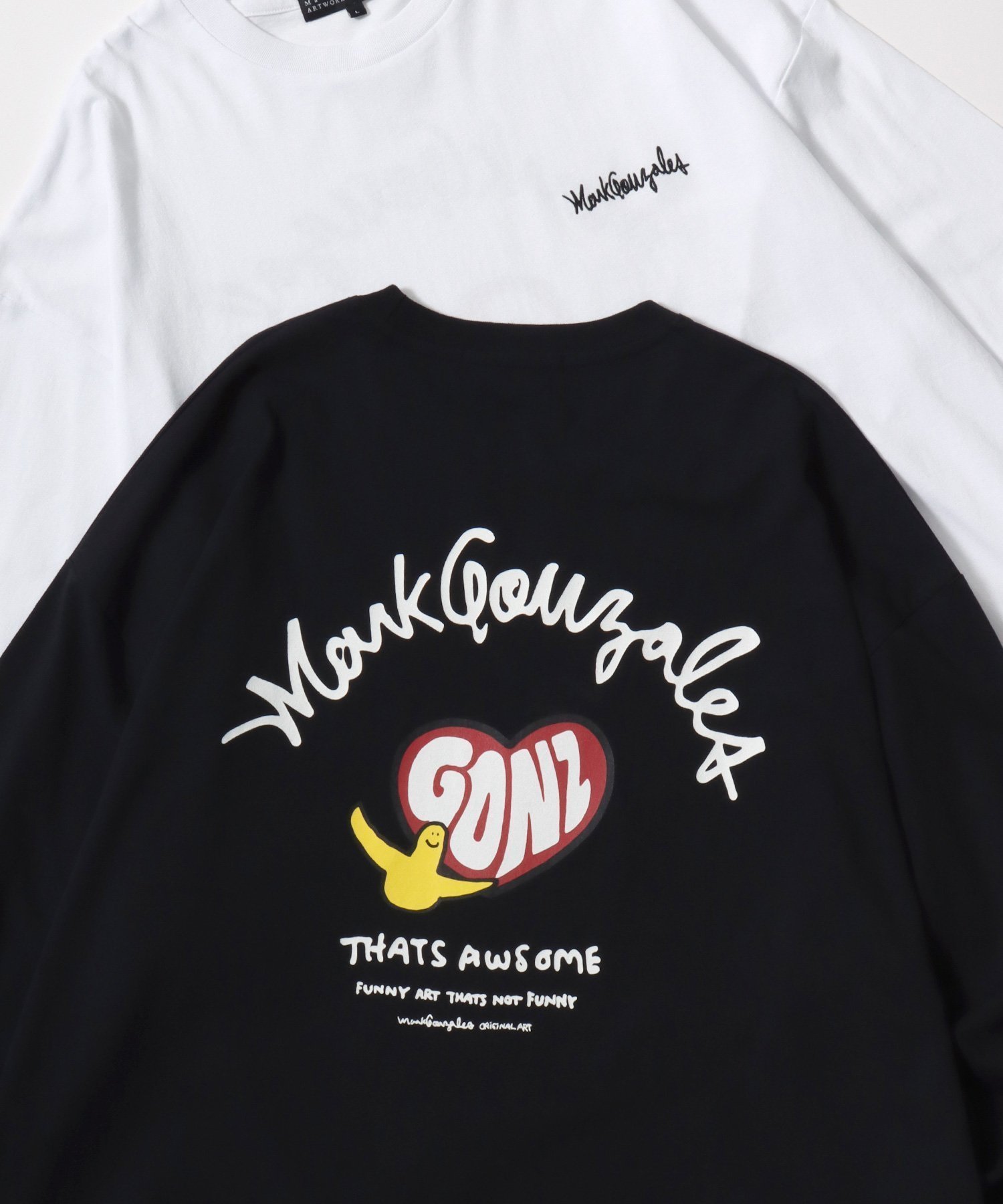【ラザル/LAZAR】のMark Gonzales Tシャツ ティーシャツ メンズ 長袖 ロンT 別注 ワンポイント インテリア・キッズ・メンズ・レディースファッション・服の通販 founy(ファニー) ファッション Fashion レディースファッション Fashion for Women トップス・カットソー Cut & Sew Tops シャツ・ブラウス・オフィスカジュアル Elegant Blouses & Button-Ups ロングTシャツ・Tシャツ Longline T-Shirts & Tees イラスト Illustration カーゴパンツ Cargo Pants, Utility Pants キャップ Cap, Baseball Cap キャラクター Character, Licensed Characters グラフィック Graphic, Graphic Design ジャケット Jacket, Outerwear スタンダード Standard, Basic ストライプ Stripe, Striped Pattern スニーカー Sneakers, Trainers スポーツ Sports, Activewear スラックス Slacks, Dress Pants スリーブ Sleeve, Long Sleeve / Short Sleeve センター Center, Center Line ダウン Down, Puffer デニム Denim, Jeans Material トレンド Trend, Trending Now 定番 Standard, Basic Item 人気 Popular, Best Seller 長袖 Long Sleeve, Full Sleeve ビッグ Big, Oversized フレア Flare, Flared ブルゾン Blouson, Bomber Jacket プリント Print, Printed Pattern ベスト Vest, Waistcoat ベーシック Basic, Essential ブラック系その他6|ID: prp329100004728608 ipo3291000000034528603