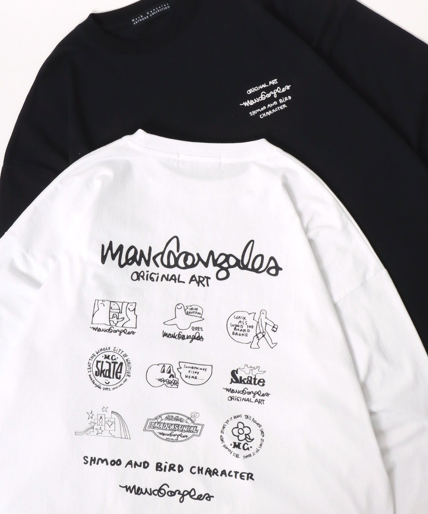 【ラザル/LAZAR】のMark Gonzales Tシャツ ティーシャツ メンズ 長袖 ロンT 別注 ワンポイント インテリア・キッズ・メンズ・レディースファッション・服の通販 founy(ファニー) ファッション Fashion レディースファッション Fashion for Women トップス・カットソー Cut & Sew Tops シャツ・ブラウス・オフィスカジュアル Elegant Blouses & Button-Ups ロングTシャツ・Tシャツ Longline T-Shirts & Tees イラスト Illustration カーゴパンツ Cargo Pants, Utility Pants キャップ Cap, Baseball Cap キャラクター Character, Licensed Characters グラフィック Graphic, Graphic Design ジャケット Jacket, Outerwear スタンダード Standard, Basic ストライプ Stripe, Striped Pattern スニーカー Sneakers, Trainers スポーツ Sports, Activewear スラックス Slacks, Dress Pants スリーブ Sleeve, Long Sleeve / Short Sleeve センター Center, Center Line ダウン Down, Puffer デニム Denim, Jeans Material トレンド Trend, Trending Now 定番 Standard, Basic Item 人気 Popular, Best Seller 長袖 Long Sleeve, Full Sleeve ビッグ Big, Oversized フレア Flare, Flared ブルゾン Blouson, Bomber Jacket プリント Print, Printed Pattern ベスト Vest, Waistcoat ベーシック Basic, Essential ホワイト系その他3|ID: prp329100004728608 ipo3291000000034528618