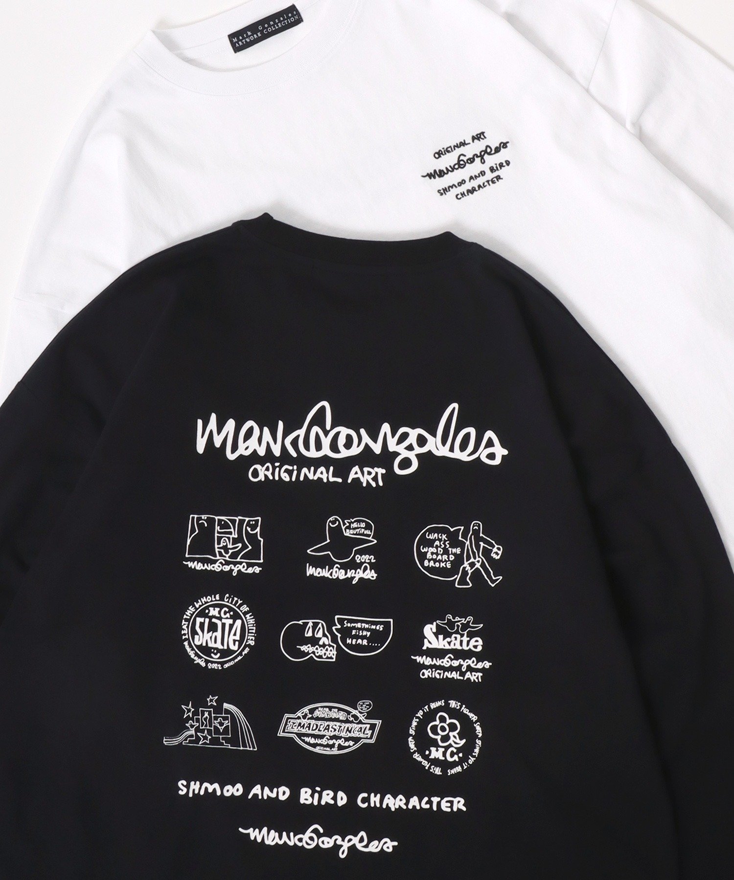 【ラザル/LAZAR】のMark Gonzales Tシャツ ティーシャツ メンズ 長袖 ロンT 別注 ワンポイント インテリア・キッズ・メンズ・レディースファッション・服の通販 founy(ファニー) ファッション Fashion レディースファッション Fashion for Women トップス・カットソー Cut & Sew Tops シャツ・ブラウス・オフィスカジュアル Elegant Blouses & Button-Ups ロングTシャツ・Tシャツ Longline T-Shirts & Tees イラスト Illustration カーゴパンツ Cargo Pants, Utility Pants キャップ Cap, Baseball Cap キャラクター Character, Licensed Characters グラフィック Graphic, Graphic Design ジャケット Jacket, Outerwear スタンダード Standard, Basic ストライプ Stripe, Striped Pattern スニーカー Sneakers, Trainers スポーツ Sports, Activewear スラックス Slacks, Dress Pants スリーブ Sleeve, Long Sleeve / Short Sleeve センター Center, Center Line ダウン Down, Puffer デニム Denim, Jeans Material トレンド Trend, Trending Now 定番 Standard, Basic Item 人気 Popular, Best Seller 長袖 Long Sleeve, Full Sleeve ビッグ Big, Oversized フレア Flare, Flared ブルゾン Blouson, Bomber Jacket プリント Print, Printed Pattern ベスト Vest, Waistcoat ベーシック Basic, Essential ブラック系その他3|ID: prp329100004728608 ipo3291000000034528619