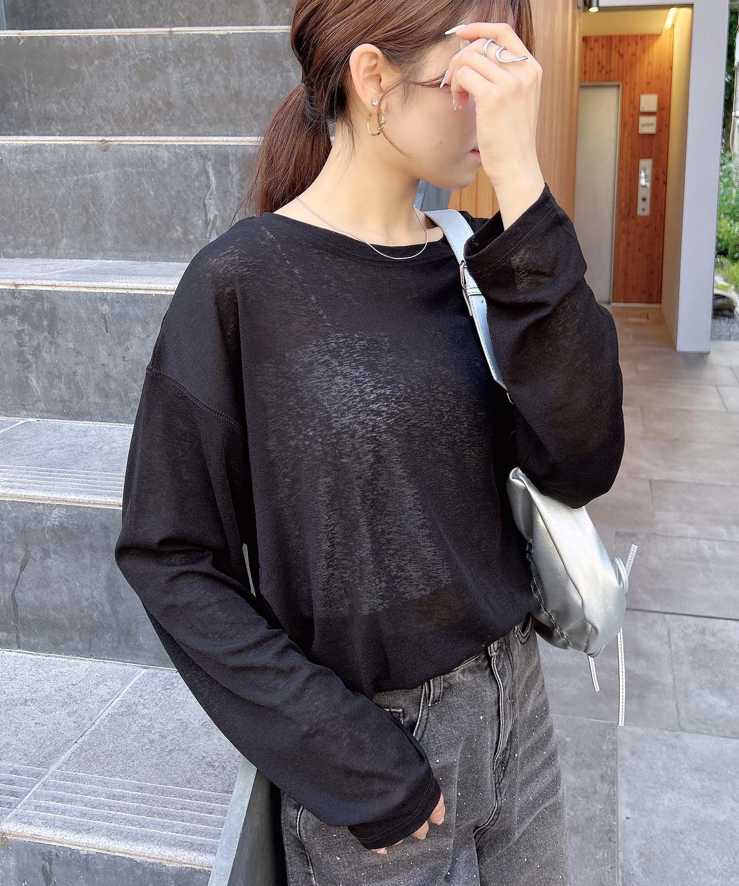【イング/INGNI】の【WEB限定】シアートップス インテリア・キッズ・メンズ・レディースファッション・服の通販 founy(ファニー) 　ファッション　Fashion　レディースファッション　Fashion for Women　トップス・カットソー　Cut & Sew Tops　おすすめ　Recommended / Our Picks　インナー　Innerwear　シアー　Sheer, See-Through　ジャケット　Jacket, Outerwear　トレンド　Trend, Trending Now　ビスチェ　Bustier, Corset Top　ベーシック　Basic, Essential　ロング　Long, Long-Length　クロ|ID: prp329100004728664 ipo3291000000034163238