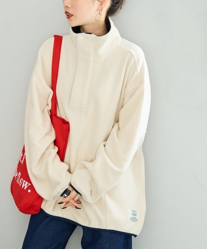 【フリークスストア/FREAK'S STORE】の別注 配色 フリース ハーフジップ プルオーバー【限定展開】 25AW インテリア・キッズ・メンズ・レディースファッション・服の通販 founy(ファニー) 　ファッション　Fashion　レディースファッション　Fashion for Women　トップス・カットソー　Cut & Sew Tops　カジュアルプルオーバー・ニットトップス　Pullovers & Knit Tops / Casual Pullovers　2025年　2025　2025-2026秋冬・A/W　Autumn/Winter 2025–26 AW25–26　冬　Winter / This Winter　スペシャル　Special, Limited Edition　別注　Limited Edition, Custom Order　A/W・秋冬　Autumn/Winter　ナチュラル|ID: prp329100004728764 ipo3291000000034798129