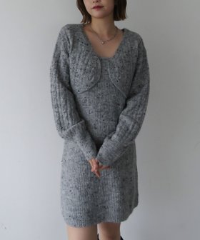 【アルシーヴ/archives】のネップケーブルニットボレロ*ミニキャミワンピSET 人気、トレンドファッション・服の通販 founy(ファニー) ファッション Fashion レディースファッション Fashion for Women アウター Coat / Outerwear Collection ボレロ・ショート丈ジャケット / ドレス羽織りに Boleros & Short Jackets ワンピース Dresses キャミソールワンピース Camisole Dresses おすすめ Recommended / Our Picks カーディガン Cardigan, Knitwear リブニット Rib Knit, Ribbed Knit ロング Long, Long-Length 冬 Winter / This Winter |ID:prp329100004728777