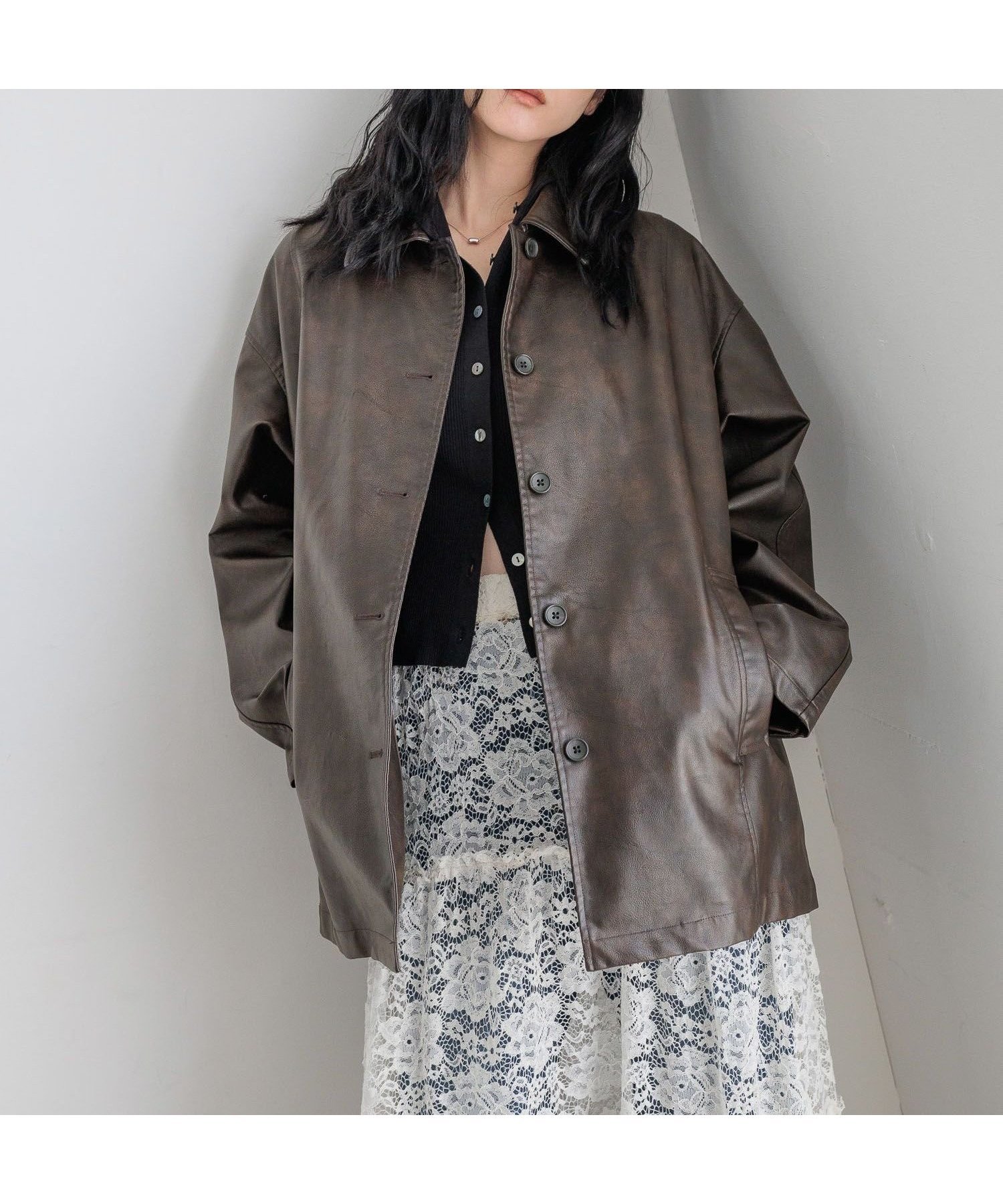 【ローリーズファーム/LOWRYS FARM】のレザーカバーオール 人気、トレンドファッション・服の通販 founy(ファニー) 　ファッション　Fashion　レディースファッション　Fashion for Women　おすすめ　Recommended / Our Picks　スウェット / スエット　Sweatshirt, Sweatwear　トレンド　Trend, Trending Now　パーカー　Hoodie, Parka　ビンテージ　Vintage, Retro Style　フェイクレザー　Faux Leather, PU Leather　ミドル　Middle Length, Mid Height　リラックス　Relax, Relaxed Fit　春　Spring　秋　Autumn　 other-1|ID: prp329100004728779 ipo3291000000034554122