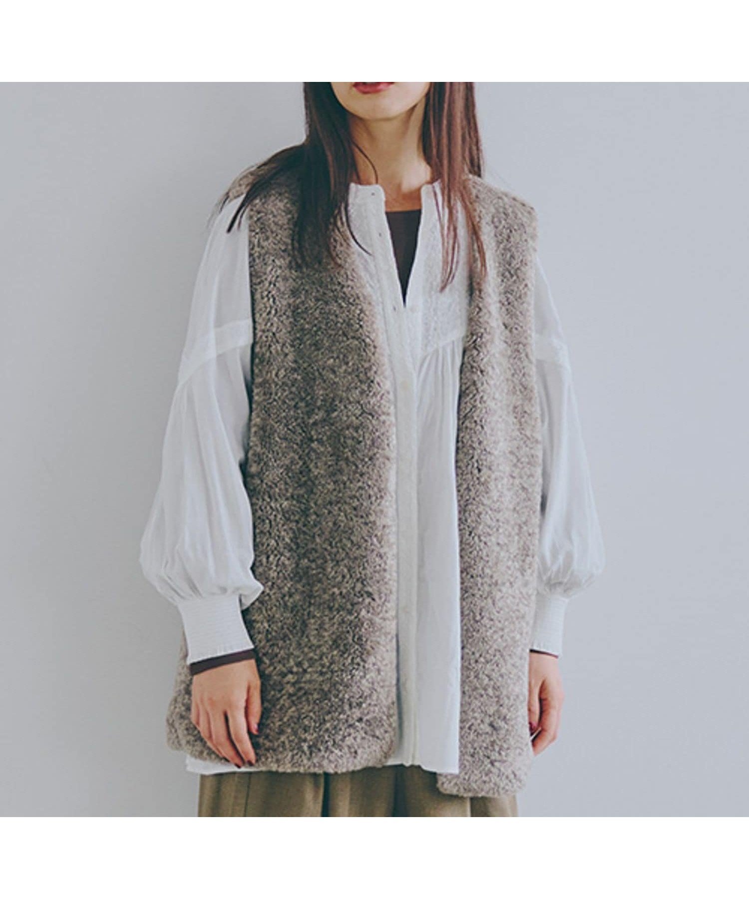 【スタディオ クリップ/studio CLIP】のVネックボアベスト インテリア・キッズ・メンズ・レディースファッション・服の通販 founy(ファニー)  ファッション Fashion レディースファッション Fashion for Women アウター Coat / Outerwear Collection トップス・カットソー Cut & Sew Tops ベスト&ジレ / 重ね着スタイル Vests & Gilets Vネックトップス V-Neck Tops / V-Cut Neckline Shirts おすすめ Recommended / Our Picks シンプル Simple, Minimal フロント Front, Front Design ベスト Vest, Waistcoat 定番 Standard, Basic Item 秋 Autumn モカ59|ID: prp329100004728784 ipo3291000000034379321